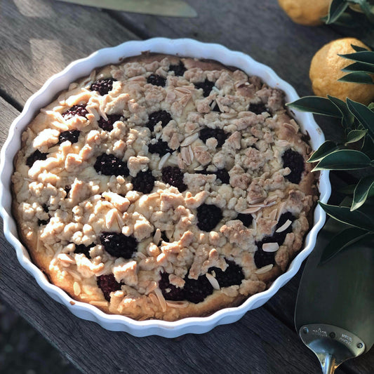 Yuzu and Blackberry Crumble